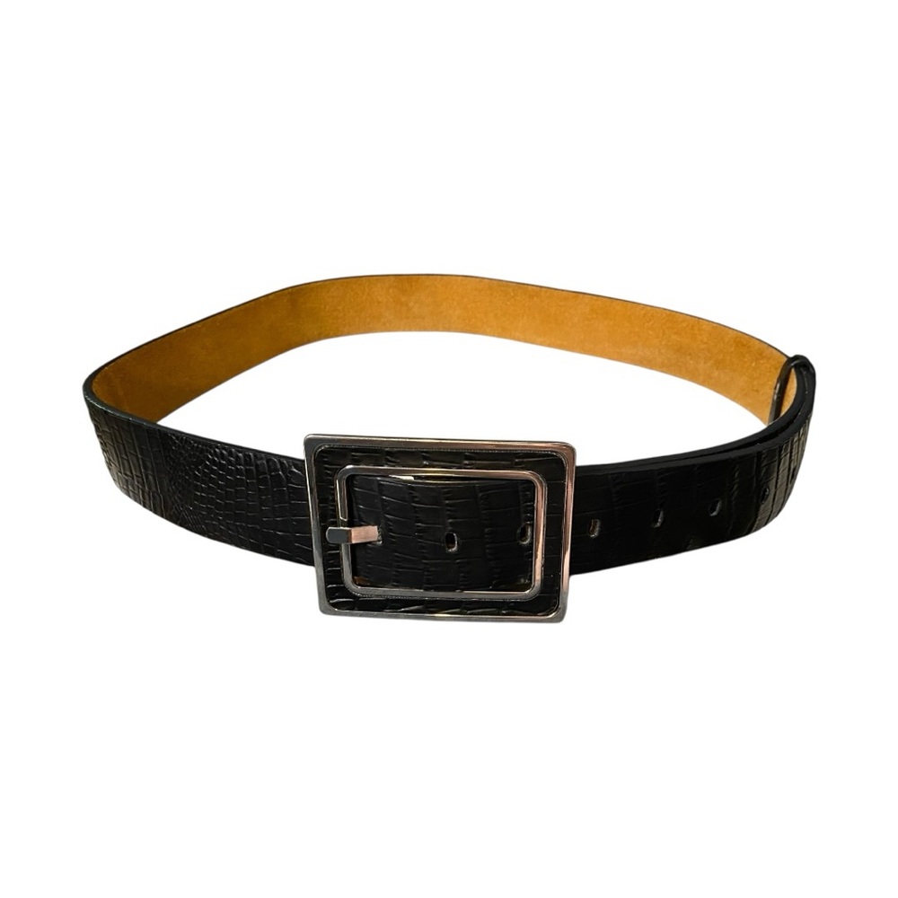 Vecceli Italy Black and Silver Belt with Sleek Design